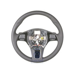 VW Originale Volante Multifunzione (Pelle) Nero/Marrone Ambra - 7P6419091C ADJ