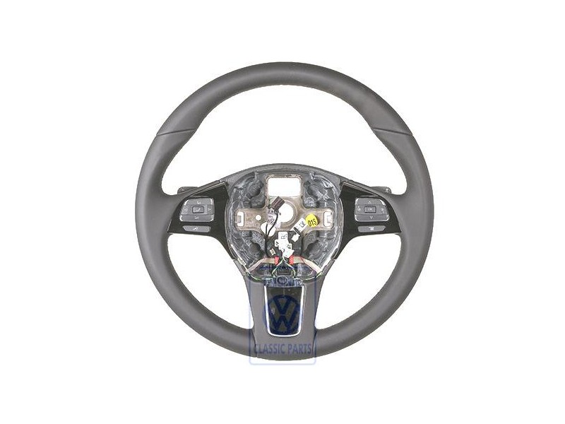 VW Originale Volante Multifunzione (Pelle) Nero/Marrone Ambra - 7P6419091C ADJ