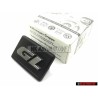 VW Originale GL Lato Logo Emblema Scritta Argento Spazzolato - 191853688Q GX2