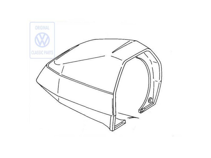 VW Originale Copertura Per Tachigrafo Nero Satinato - 251957083 01C