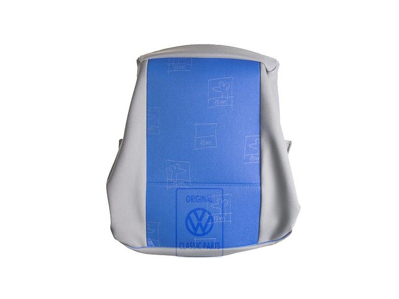 VW Originale Rivestimento Sedile Tessuto Grigio Flanella/Blu - 7D0883405AAPAH