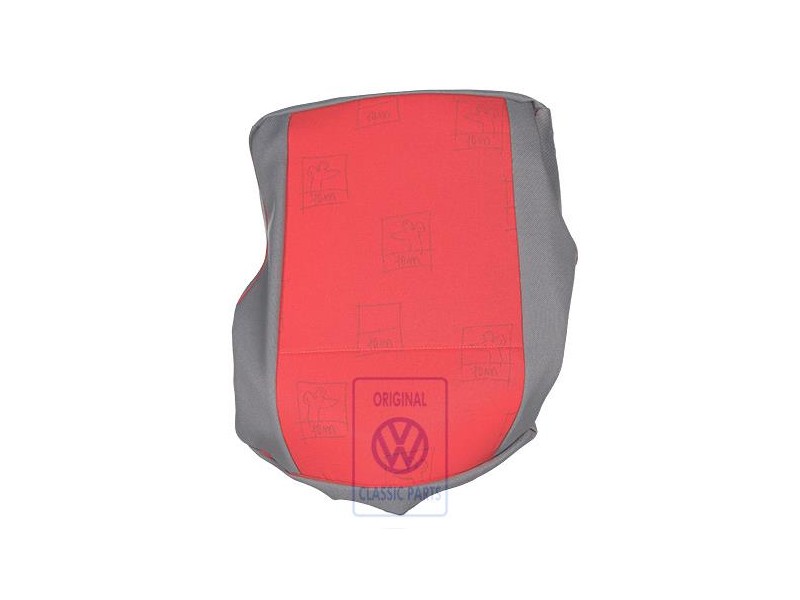 VW Originale Rivestimento Sedile Tessuto Grigio Flanella/Rosso - 7D0883405AAPAN