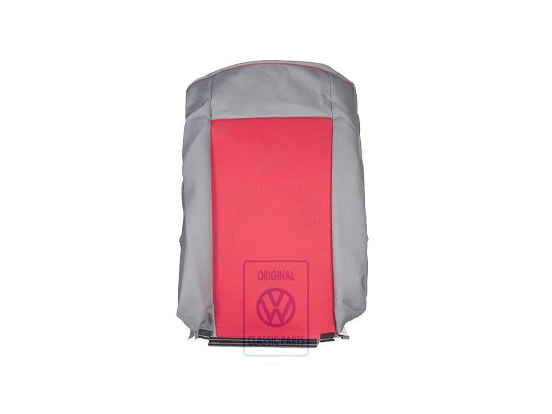 VW Originale Rivestim. Schienale Stoffa Grigio Flanella/Rosso - 7D0883455BFPAN