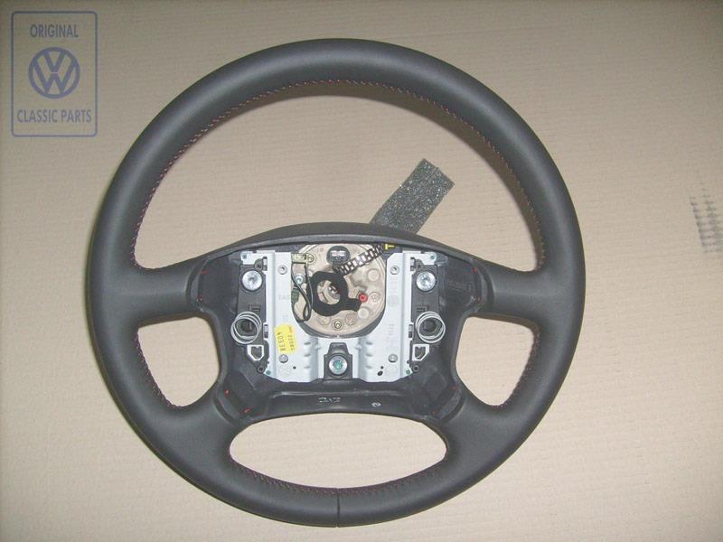 VW Originale Volante Pelle Nero/Rosso - 7D0419091T PEP