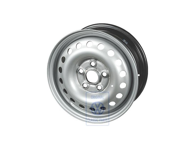 VW Originale Cerchio Di Acciaio Color Cromo - 7D0601027A 091
