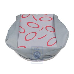 VW Originale Rivestimento Sedile Tessuto Grigio Flanella/Rosso - 7D0883405N HUE