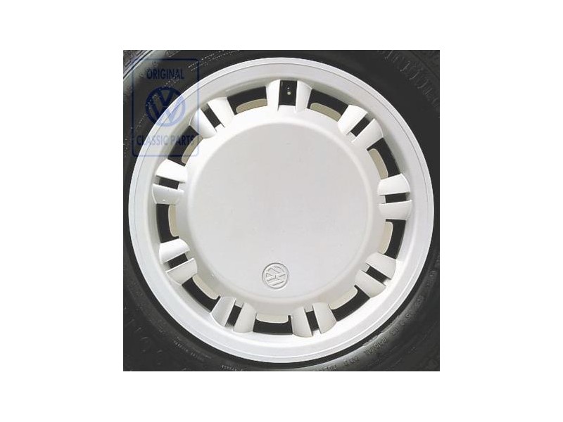 VW Originale Copriruota Argento Lucido Metallizzato - 701601147 7ZV