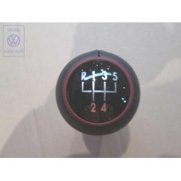 VW Originale Pomello Leva Cambio Nero/Rosso Murano - 7D0711141 LSR