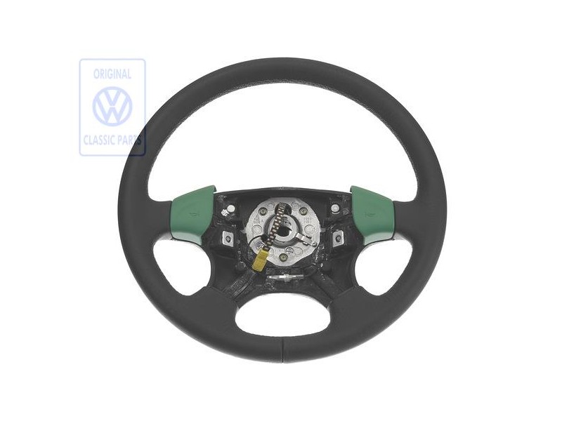 VW Originale Volante Pelle Nero Satinato/Salsagreen - 1H0419091ADEBR