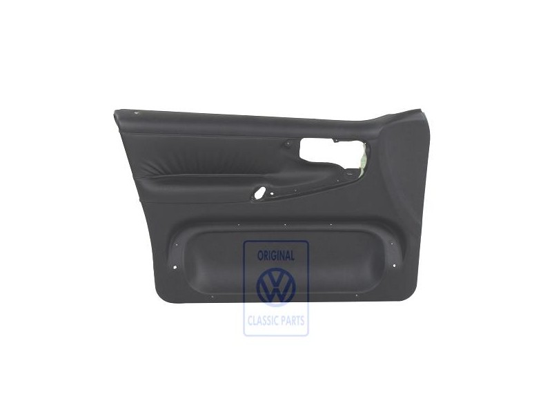 VW Originale Rivestimento Porta Pelle Nero/Nero - 6N4867011AAEGX
