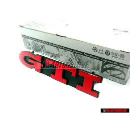 VW Originale GTI Fronte Logo Emblema Scritta Rosso - 1H6853679E QN5