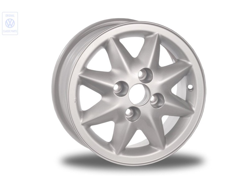 VW Originale Cerchio In Alluminio Color Cromo - 6N0601025C 091