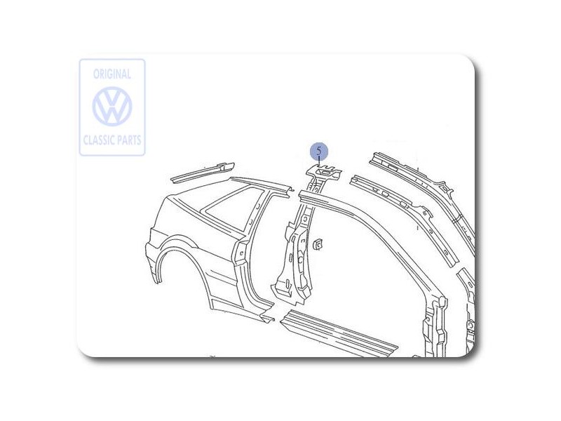 VW Originale Rinforzo Per Montante B - 535809612A