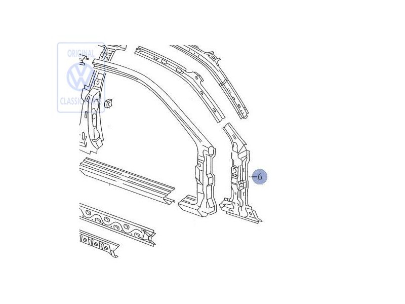 VW Originale Rinforzo Per Montante A - 535809622C