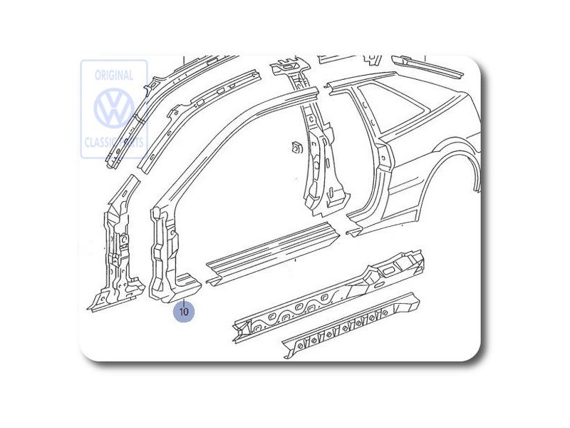 VW Originale Sezione - Montante A - 535809839A