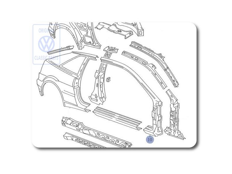 VW Originale Sezione - Montante A - 535809840A
