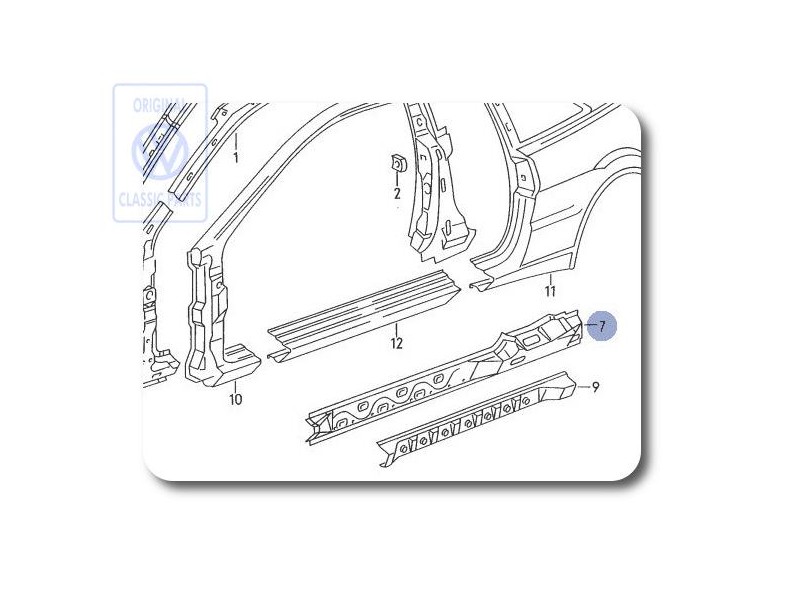 VW Originale Rinforzo Per Longherone Inf. 