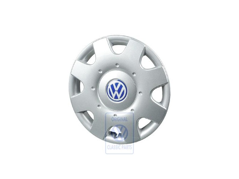 VW Originale Copriruota Argento Brillante/Blu/Bianco - 1C0601147D HRN