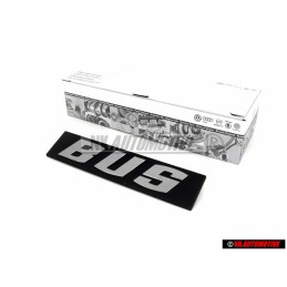VW Originale BUS Posteriore Logo Emblema Scritta Argento Spazzolato - 255853689