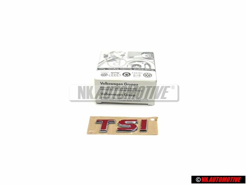 VW Originale TSI Posteriore Logo Emblema Scritta Rosso - 3AA853675C GQF
