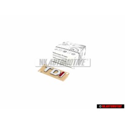 VW Originale TDI Posteriore Logo Emblema Scritta Cromo Rosso - 3AA853675H GQF