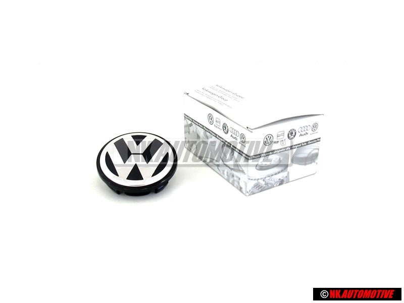 VW Originale Cappuccio Di Copertura Nero Satinato/Cromo Lucido - 3B7601171 XRW