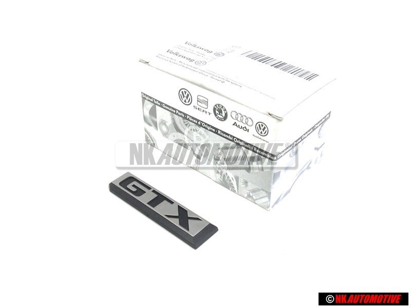 VW Originale GTX Posteriore Logo Emblema Scritta Argento Spazzolato - 533853690