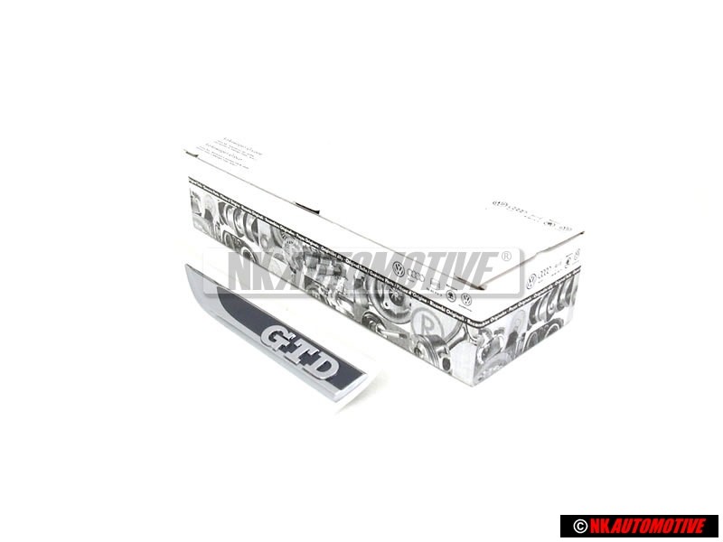 VW Originale GTD Lato Logo Emblema Simbolo Nero Cromo - 5G0853688N CMT