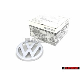 VW Originale Fronte Logo Emblema Simbolo Argento - 600853601