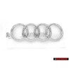 Audi Originale Anelli Fronte Logo Emblema Simbolo Cromo - 8D0853605