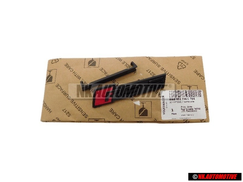 Audi Originale RS5 Fronte Logo Emblema Scritta Nero Rosso - 8W6853736C T94