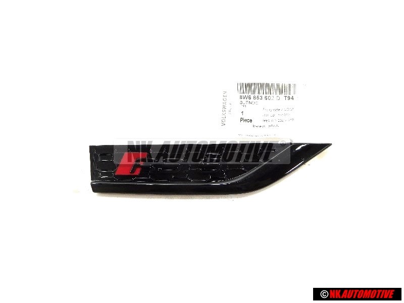 Audi Originale RS5 Lato Logo Emblema Simbolo Nero Rosso - 8W6853602D T94