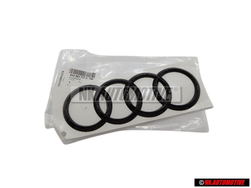 Audi Originale Anelli Posteriore Logo Emblema Simbolo Nero - 4H0853742H T94