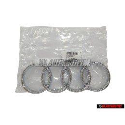 Audi Originale Anelli Fronte Logo Emblema Simbolo Cromo - 8J0853605A