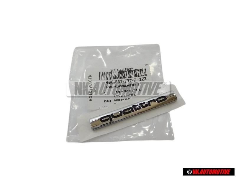 Audi Originale QUATTRO Posteriore Logo Emblema Scritta Cromo - 4B0853737D 2ZZ