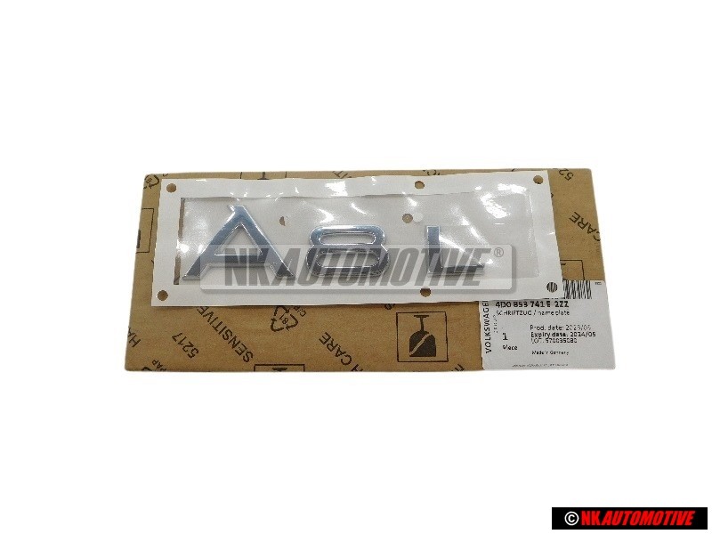 Audi Originale A8 L Posteriore Logo Emblema Scritta Cromo - 4D0853741E 2ZZ