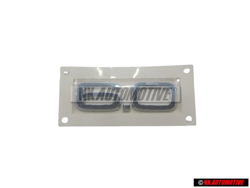 Audi Originale 6.0 Posteriore Logo Emblema Scritta Cromo - 4D0853743F 2ZZ