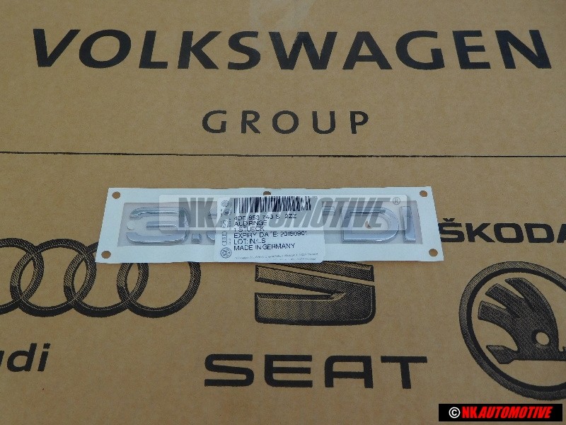 Audi Originale 3.3 TDI Posteriore Logo Emblema Scritta Cromo - 4D0853743S 2ZZ