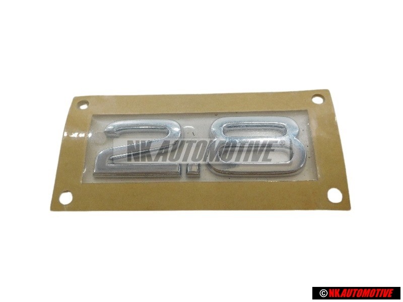 Audi Originale 2.8 Posteriore Logo Emblema Scritta Cromo - 4E0853743AB2ZZ