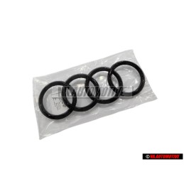 Audi Originale Anelli Fronte Logo Emblema Simbolo Nero - 4N0853605 T94