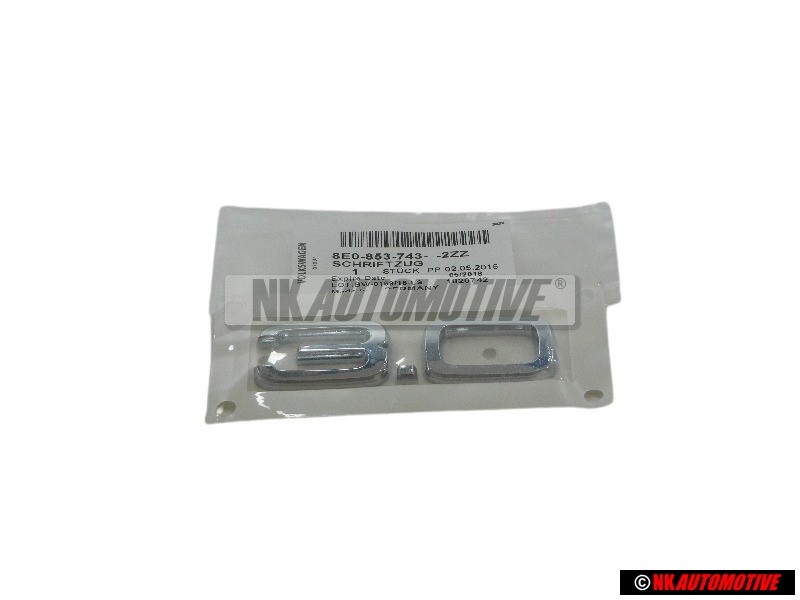 Audi Originale 3.0 Posteriore Logo Emblema Scritta Cromo - 8E0853743 2ZZ