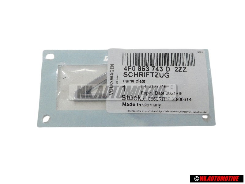 Audi Originale 4.2 Posteriore Logo Emblema Scritta Cromo - 4F0853743D 2ZZ
