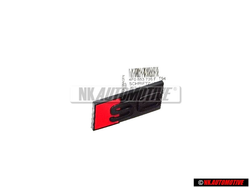Audi Originale S6 Fronte Logo Emblema Scritta Nero Rosso - 4F0853736F T94
