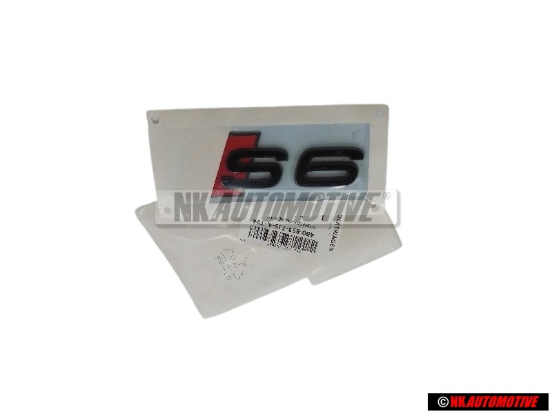Audi Originale S6 Posteriore Logo Emblema Scritta Nero Rosso - 4B0853735A T94