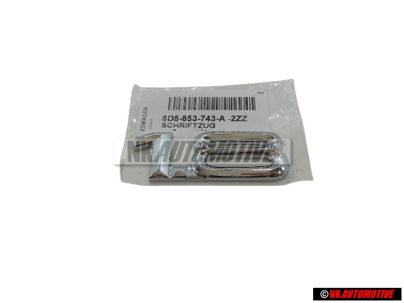Audi Originale 1.8 Posteriore Logo Emblema Scritta Cromo - 8D5853743A 2ZZ