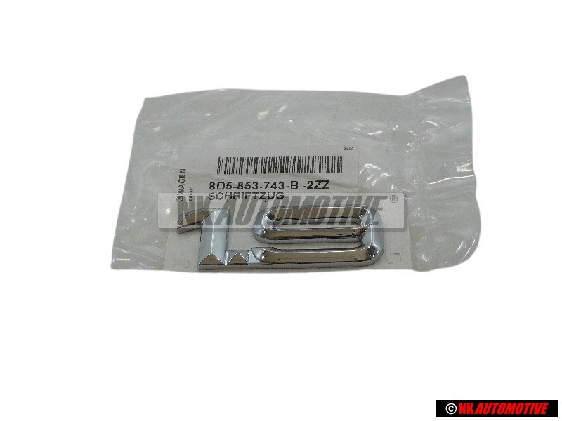 Audi Originale 1.9 Posteriore Logo Emblema Scritta Cromo - 8D5853743B 2ZZ