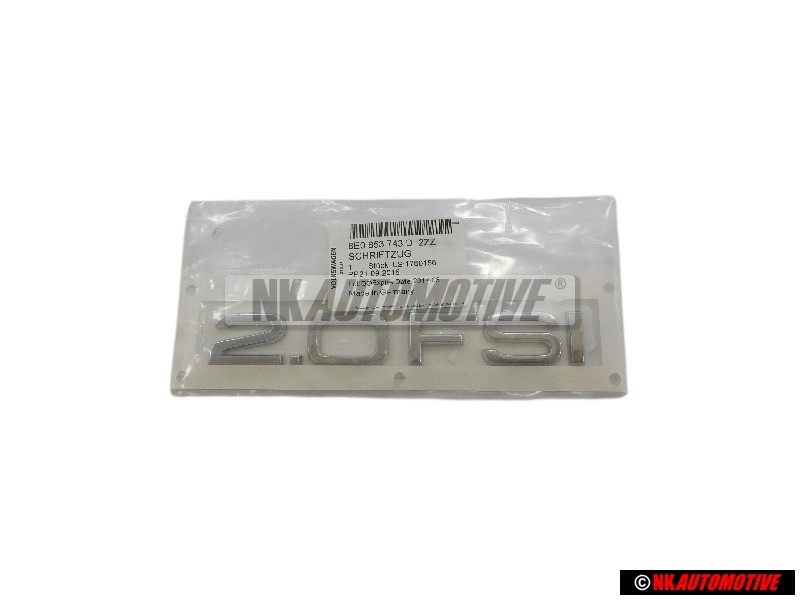Audi Originale 2.0 FSI Posteriore Logo Emblema Scritta Cromo - 8E0853743D 2ZZ