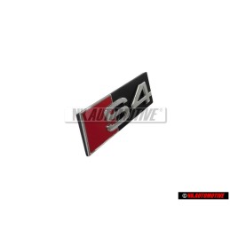 Audi Originale S4 Fronte Logo Emblema Scritta Nero Cromo Rosso - 8E0853736D 2ZZ