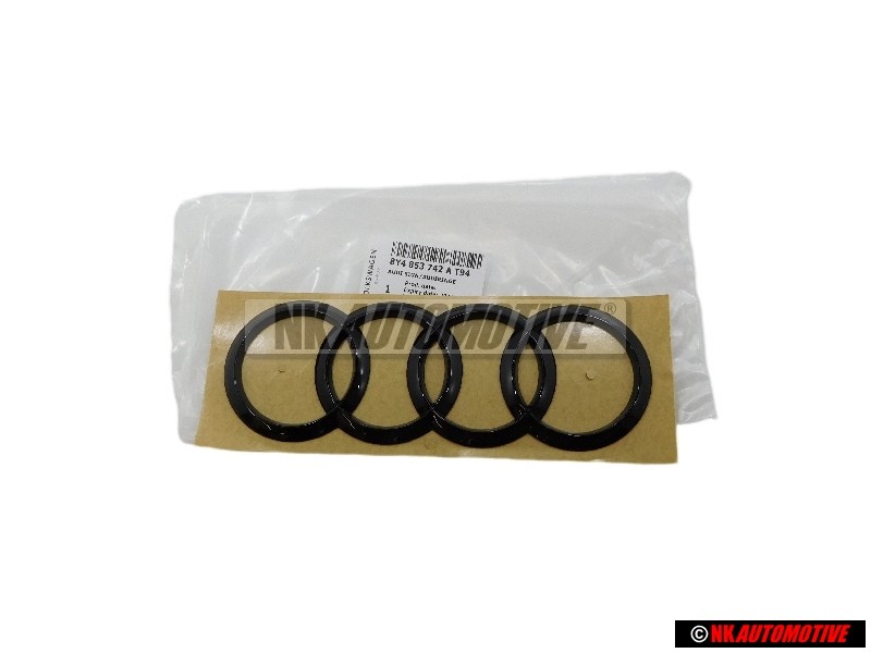 Audi Originale Anelli Posteriore Logo Emblema Simbolo Nero - 8Y4853742A T94