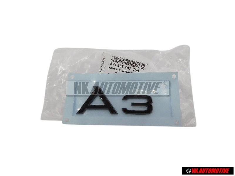 Audi Originale A3 Posteriore Logo Emblema Scritta Nero - 8Y4853741 T94